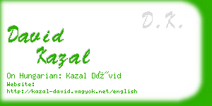 david kazal business card